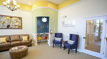 Waiting area in our dental office