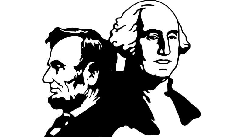 illustration of abraham lincoln and george washington